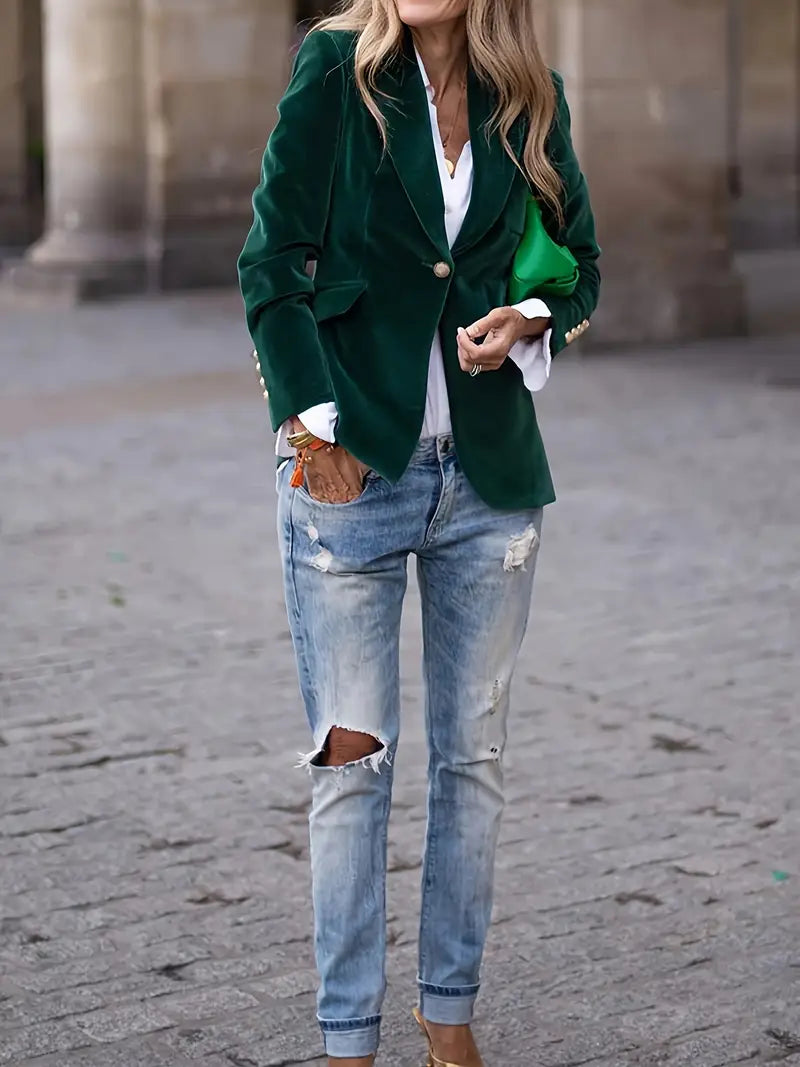 Olivia™ - Chic Velvet Blazer