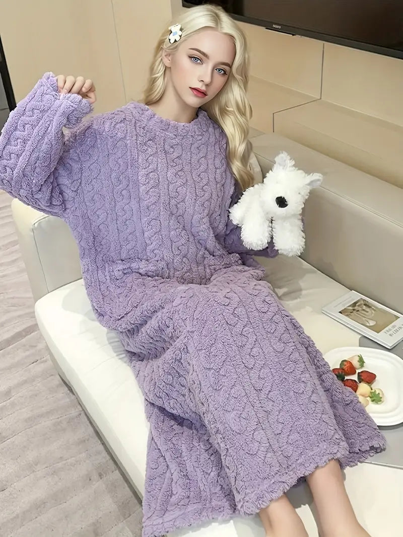 Abigail™ - Cozy Jacquard Fleece Winter Dress