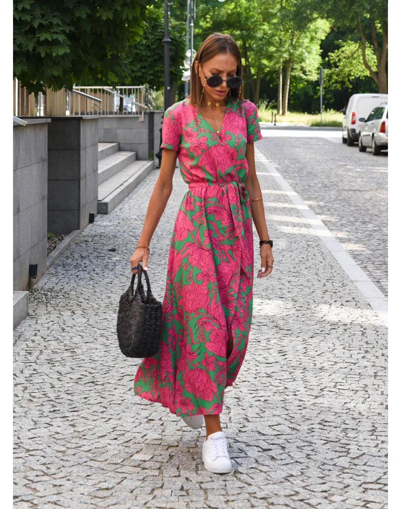 Ava™ - Chic Floral Elegance Dress