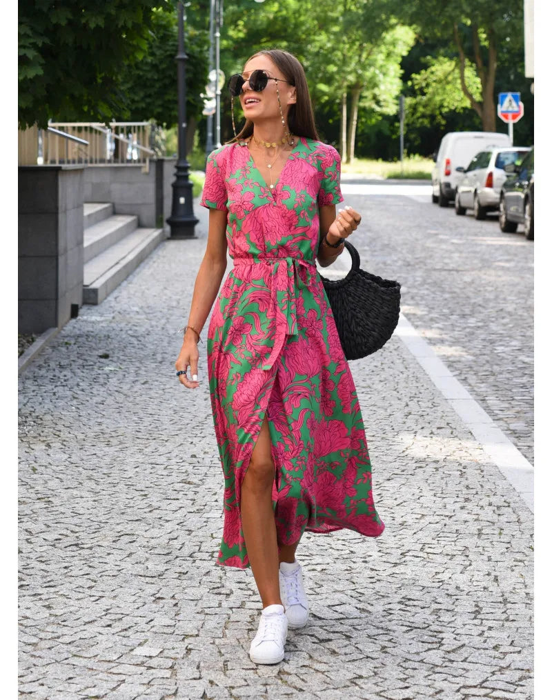 Ava™ - Chic Floral Elegance Dress