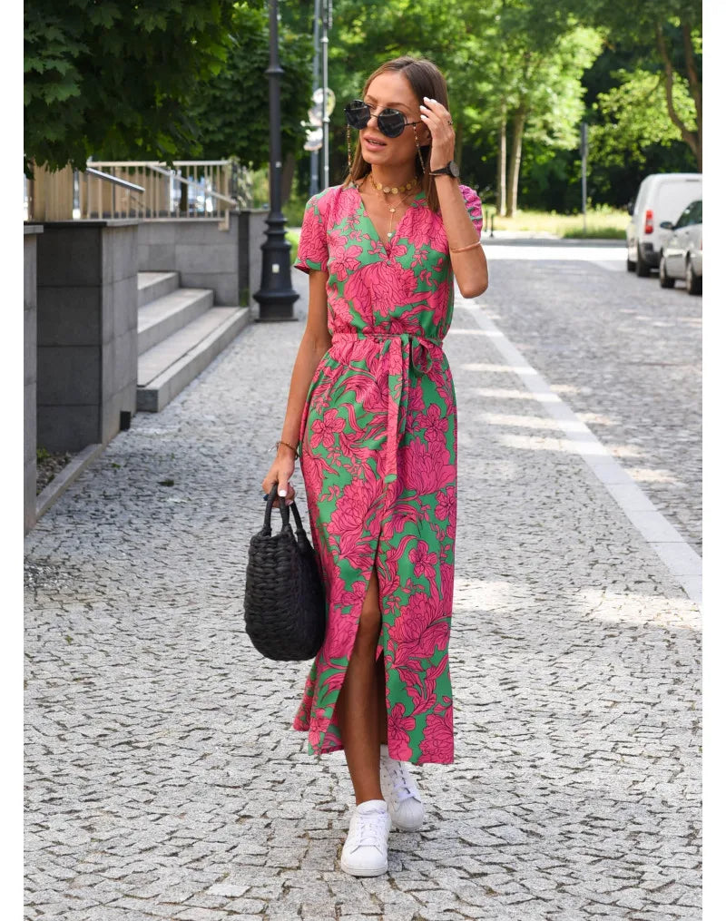 Ava™ - Chic Floral Elegance Dress