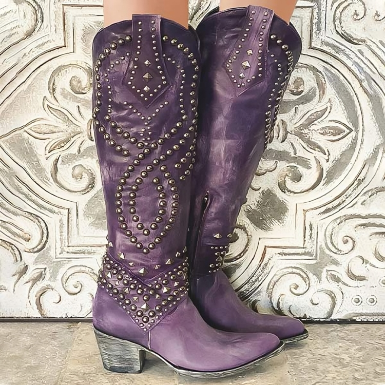 Celena | Western Knee-High Boots