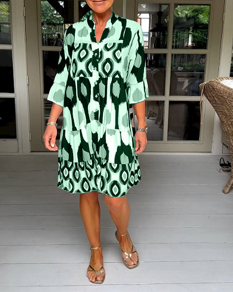 Aria™ - Chic Floral Midi Dress