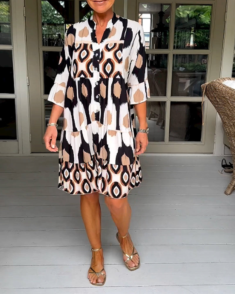 Aria™ - Chic Floral Midi Dress