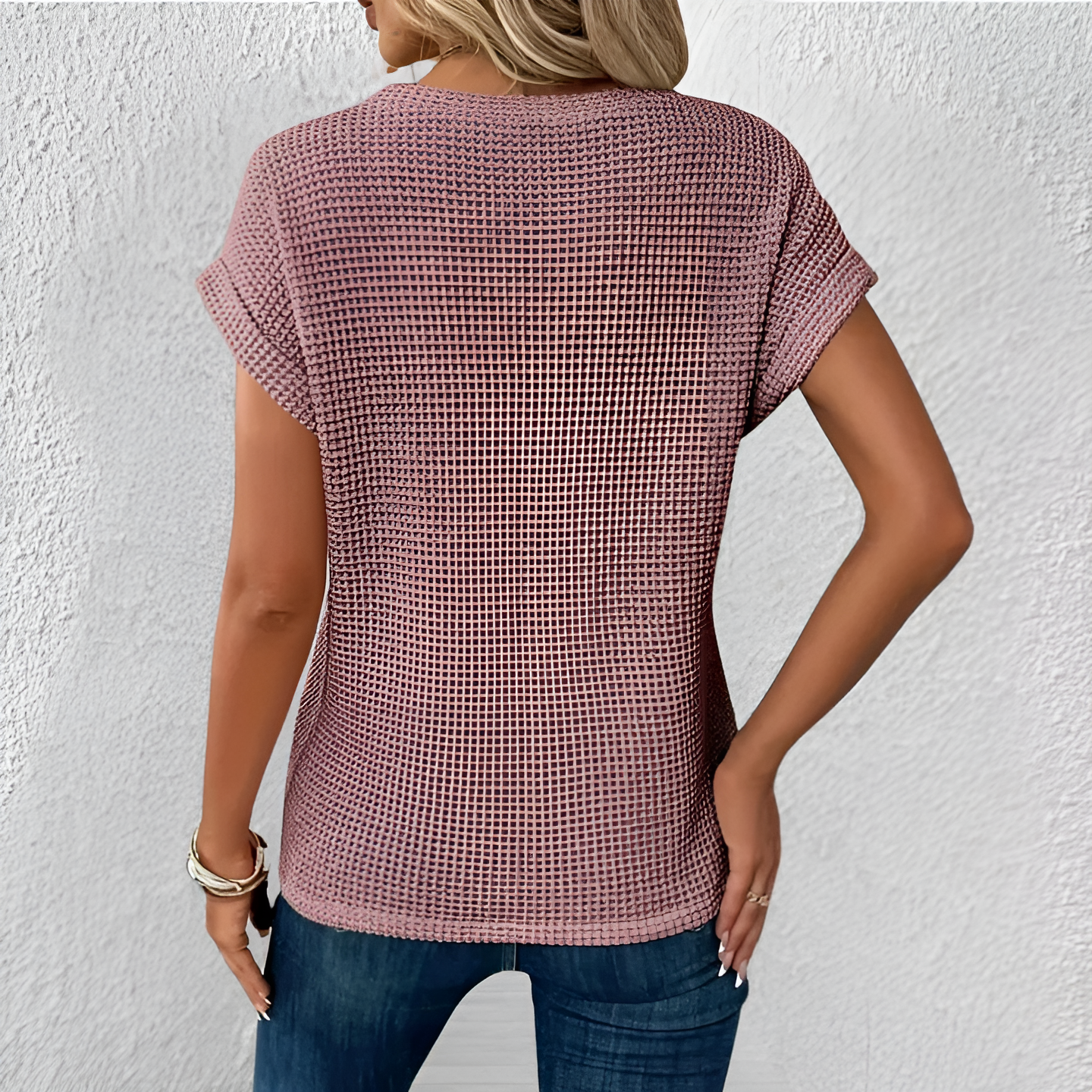Luna – Flattering Tummy-Control Waffle-Knit Top