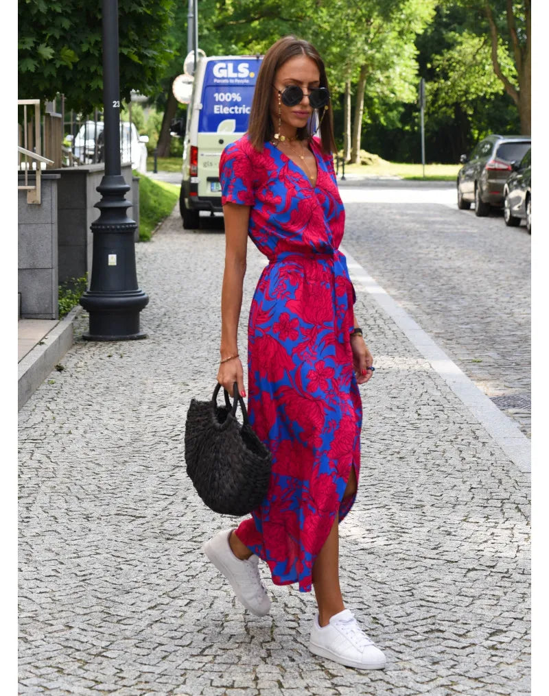 Ava™ - Chic Floral Elegance Dress