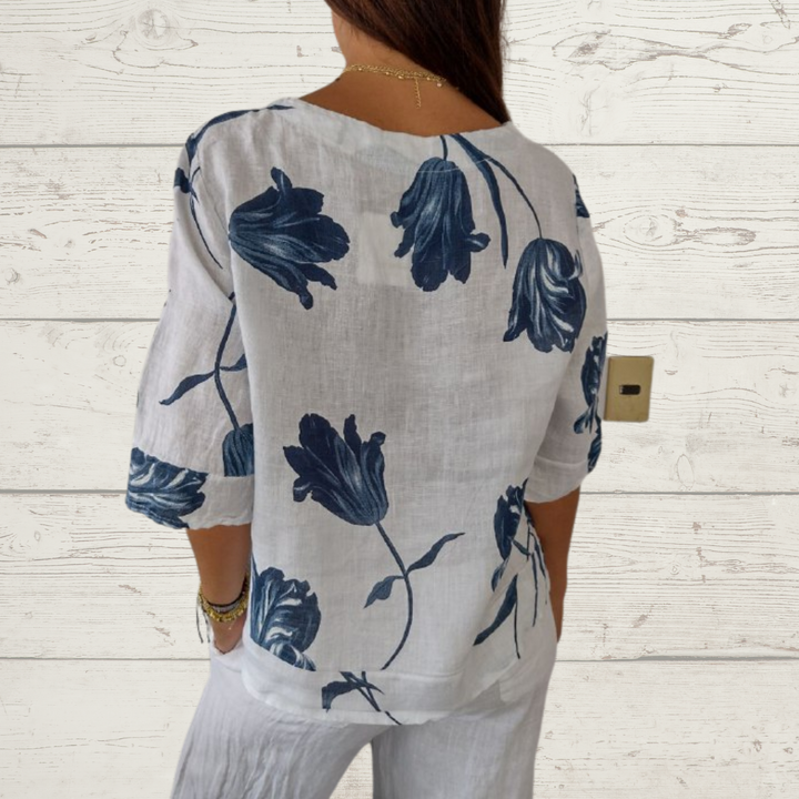 Abigail™ - Cozy V-Neck Tee
