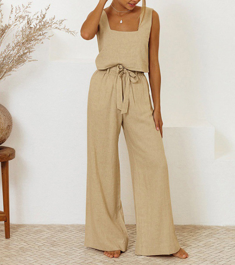 Sophie™ - Stylish Top and Wide-Leg Pants Ensemble