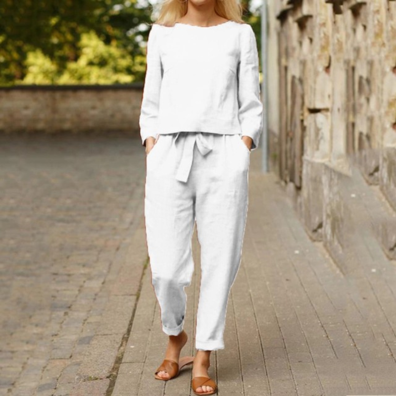 Valentina – Cozy Summer Set with tummy covering blouse