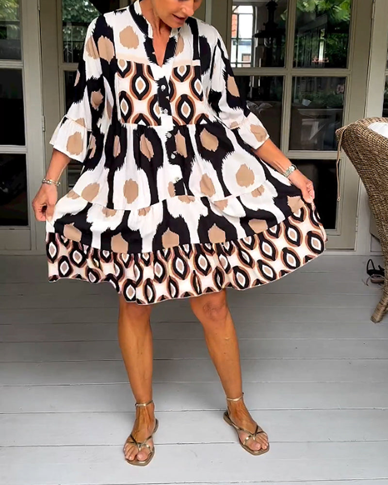 Aria™ - Chic Floral Midi Dress