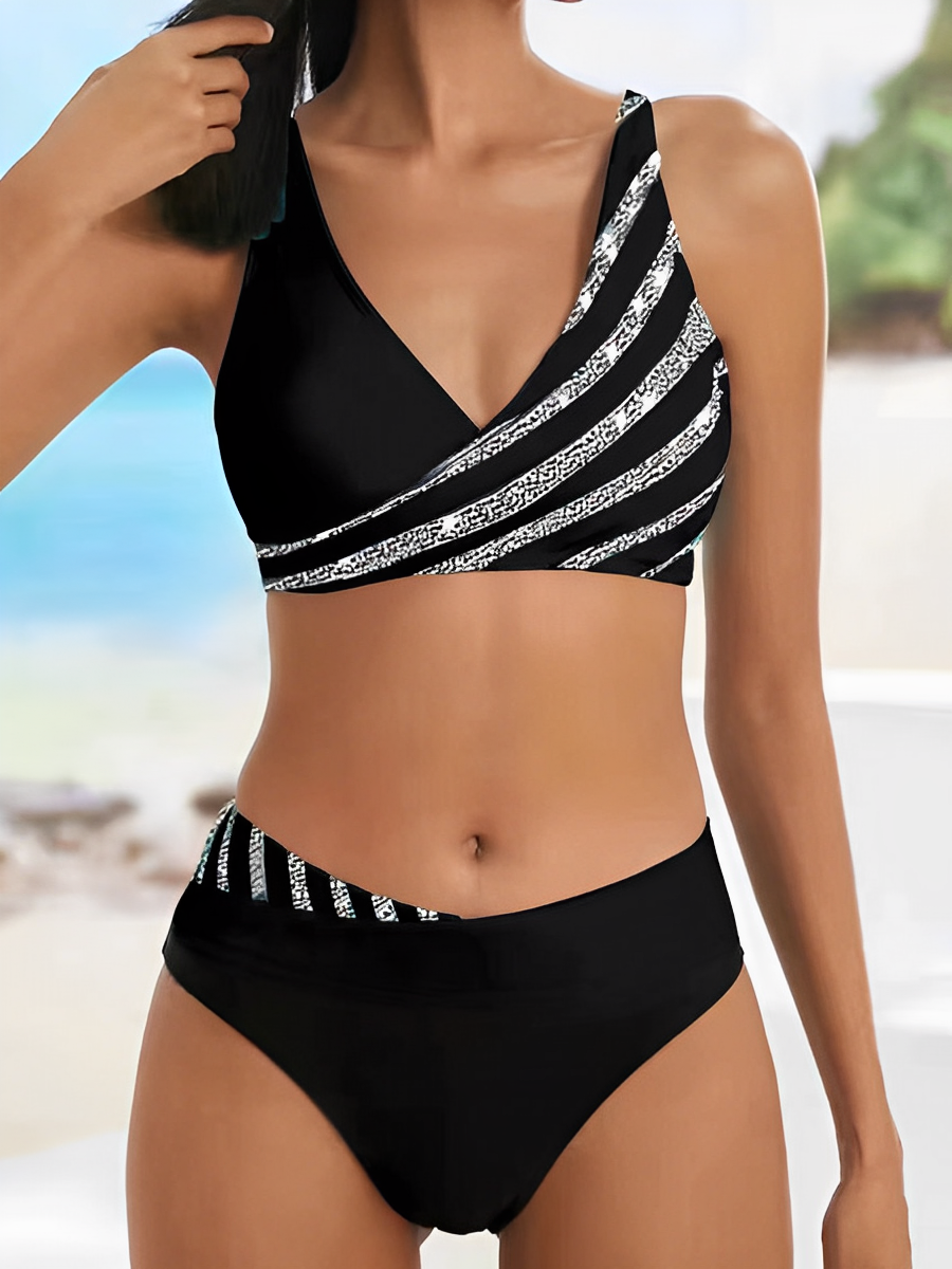 Charlotte™ - Striking Striped Bikini Set