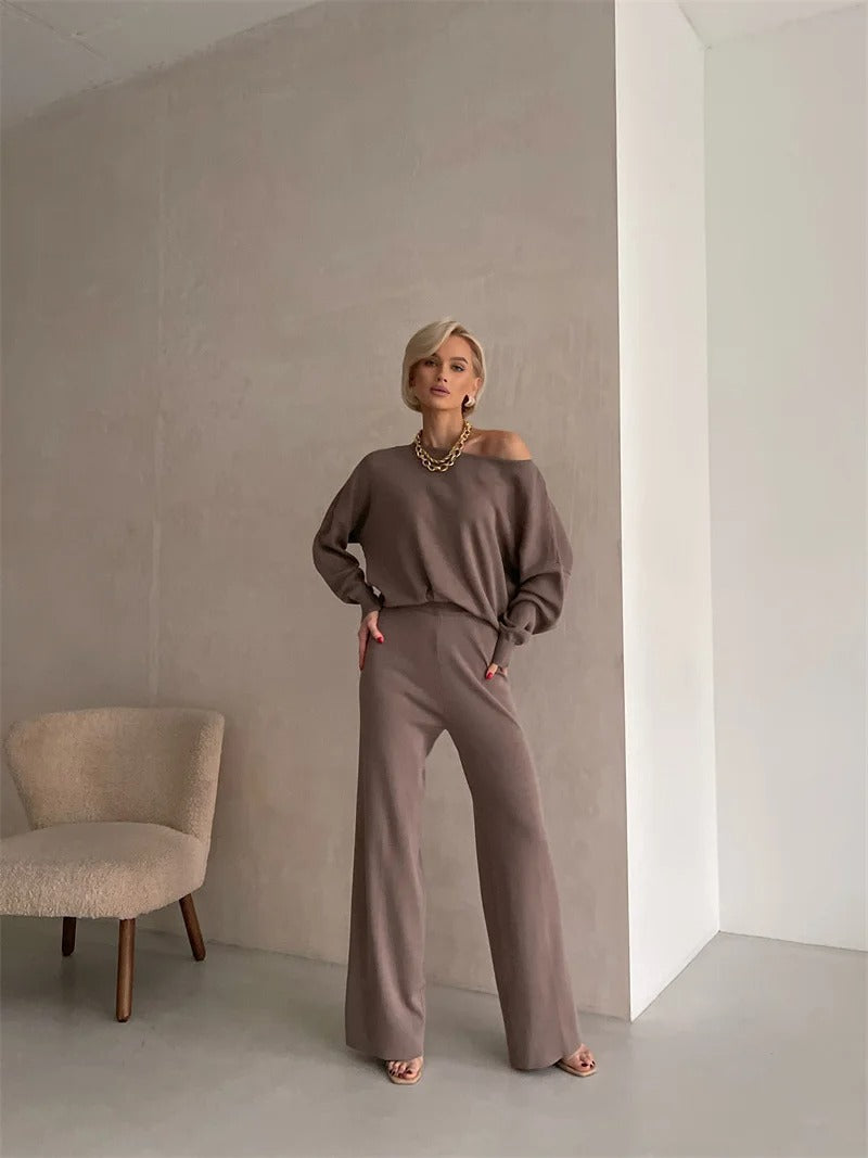 Sophie™ - Chic Winter Knit Monochrome Set