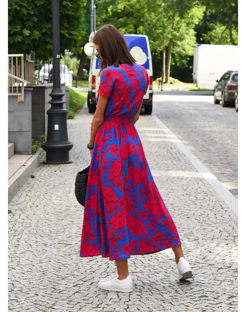 Ava™ - Chic Floral Elegance Dress