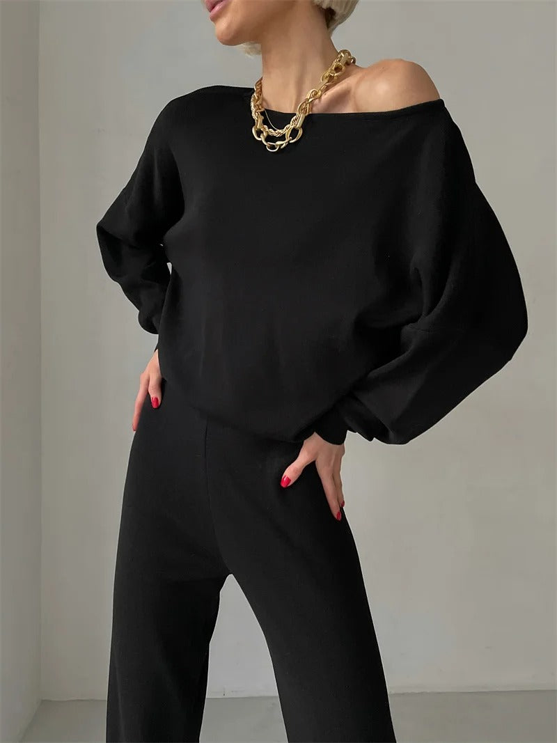 Sophie™ - Chic Winter Knit Monochrome Set