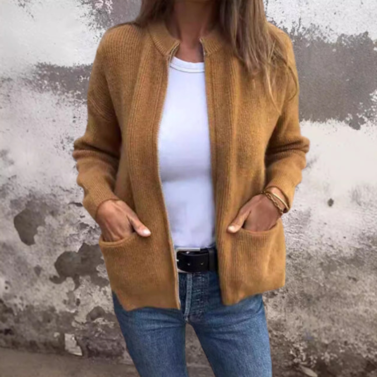 Marianna - Cozy Plush Zipper Cardigan