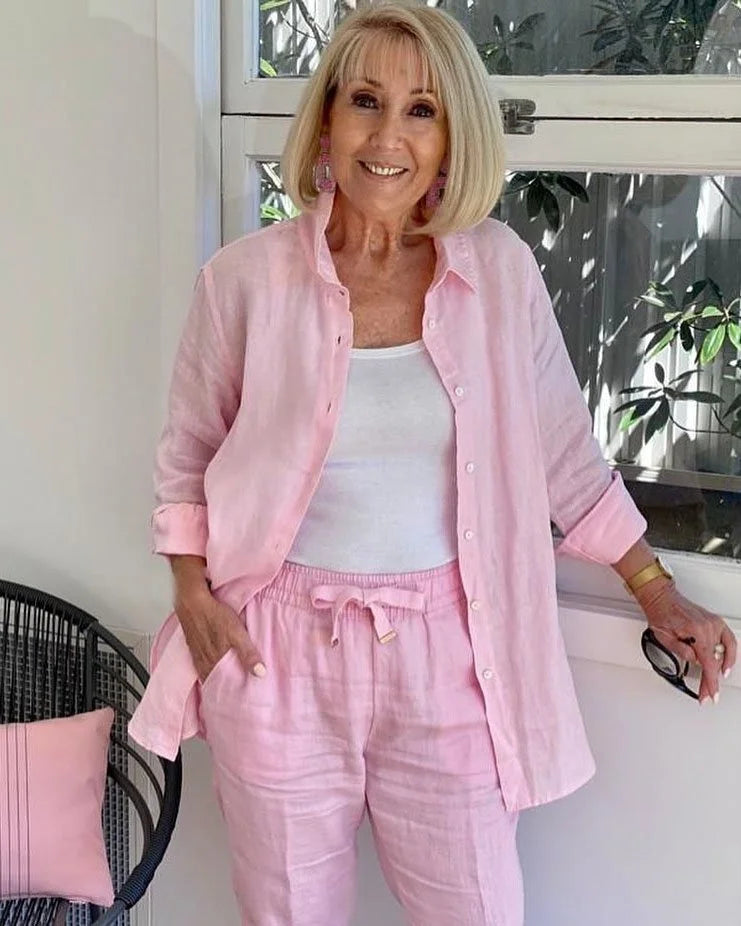 Scarlett™ - Cozy Long Sleeve Blouse and Pants Ensemble