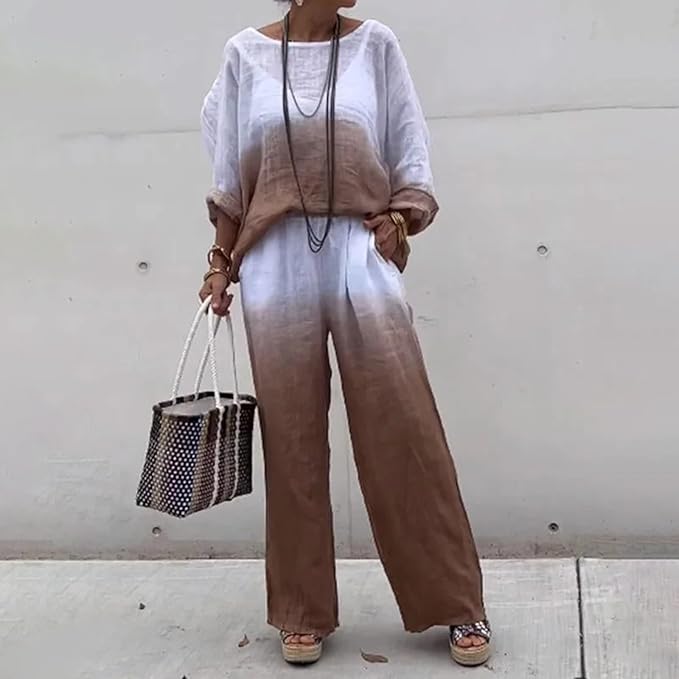 Olivia™ - Cozy Chic Relaxed Shirt and Pant Ensemble