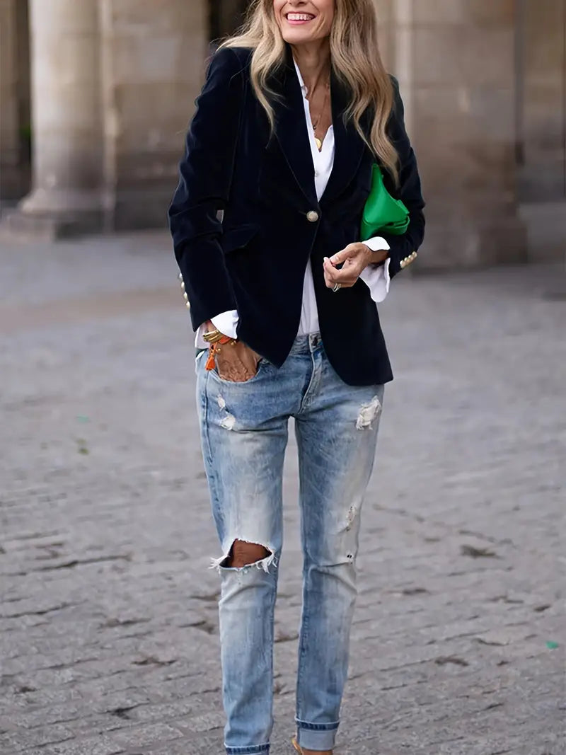 Olivia™ - Chic Velvet Blazer