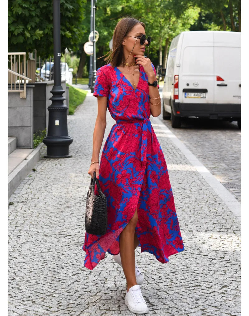 Ava™ - Chic Floral Elegance Dress