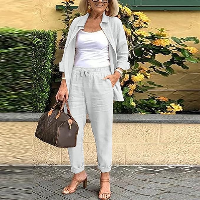 Scarlett™ - Cozy Long Sleeve Blouse and Pants Ensemble