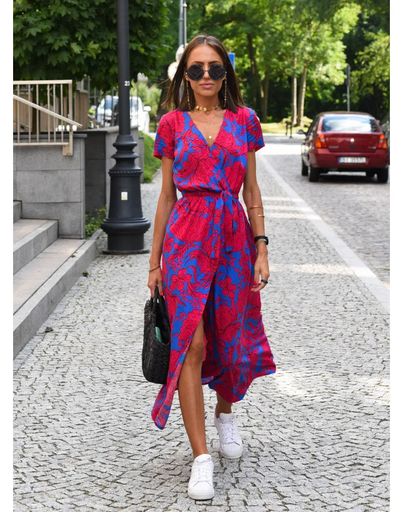 Ava™ - Chic Floral Elegance Dress