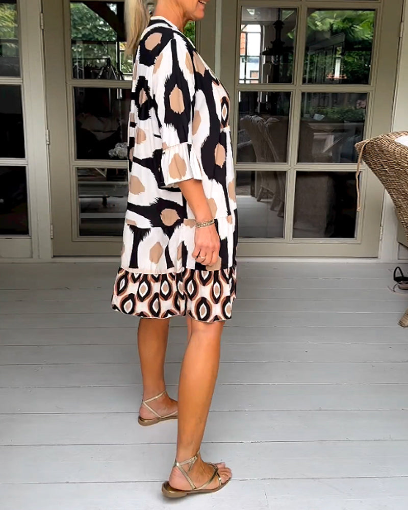 Aria™ - Chic Floral Midi Dress
