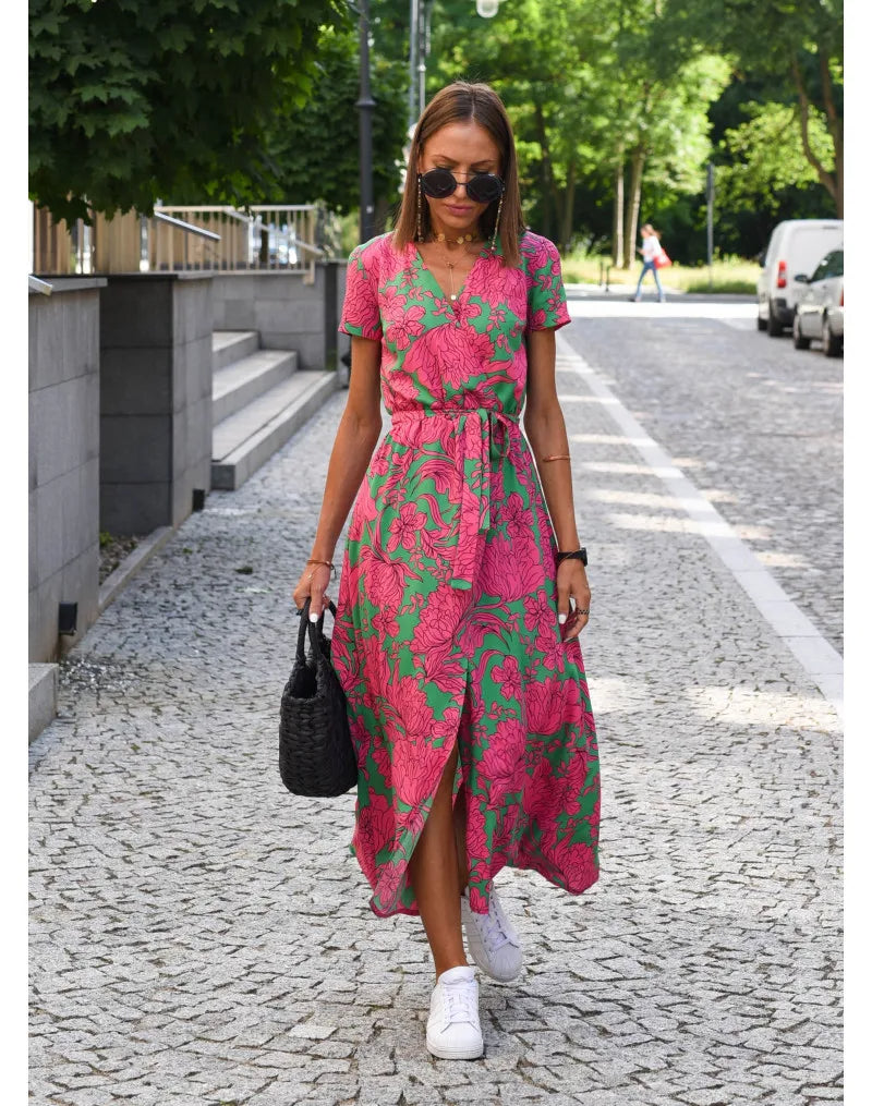 Ava™ - Chic Floral Elegance Dress