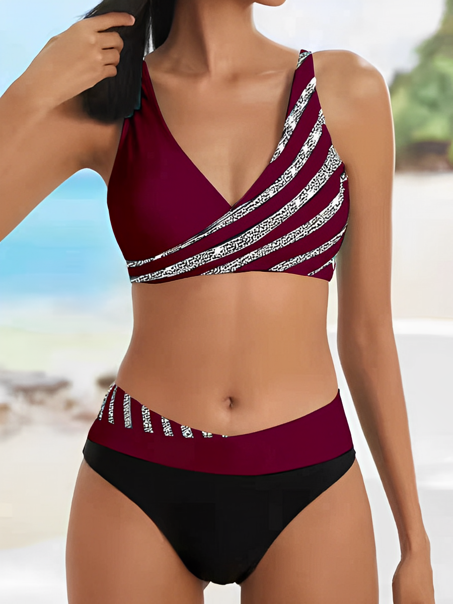Charlotte™ - Striking Striped Bikini Set