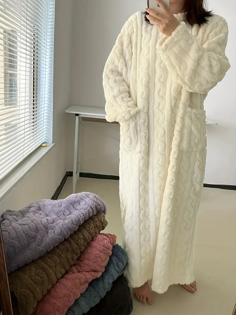 Abigail™ - Cozy Jacquard Fleece Winter Dress