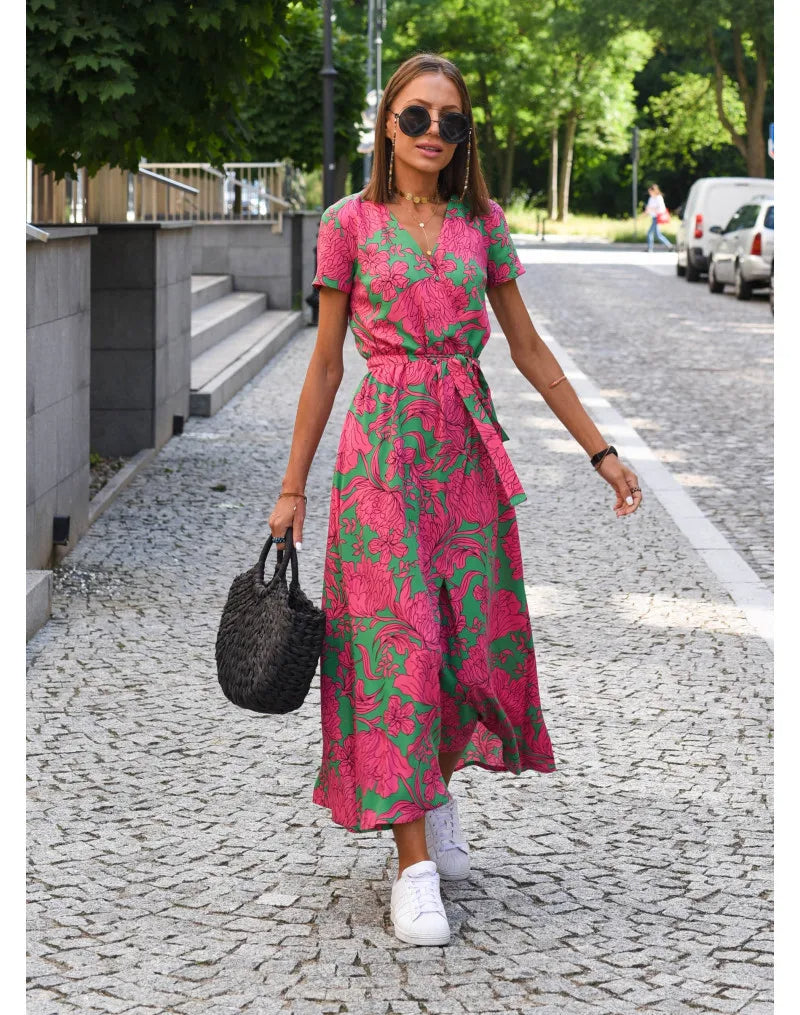 Ava™ - Chic Floral Elegance Dress