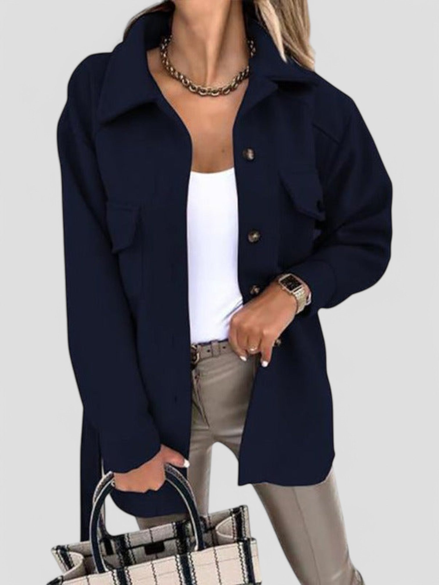 Emily - Stylish Summer Jacket with button closure