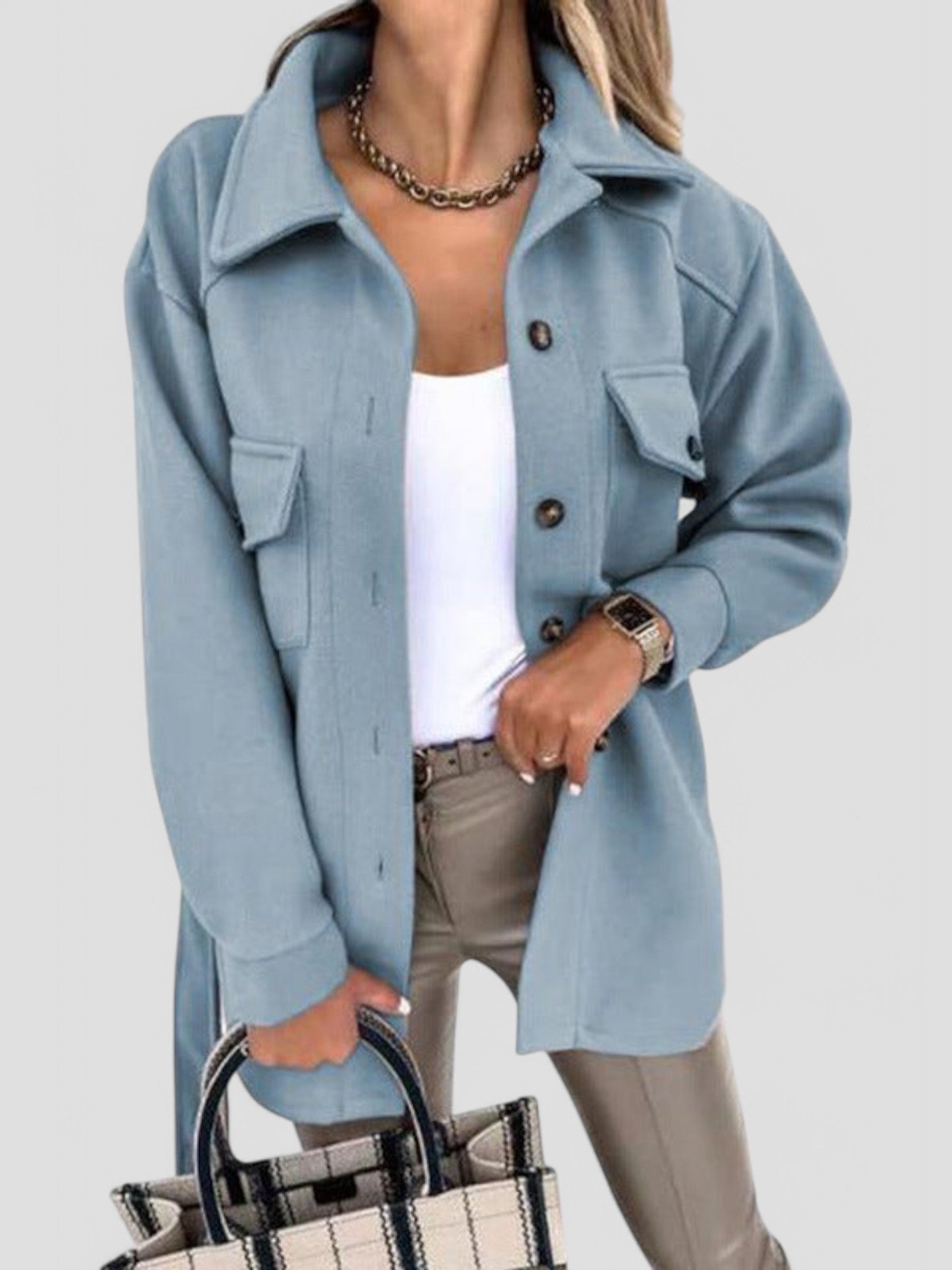 Emily - Stylish Summer Jacket with button closure