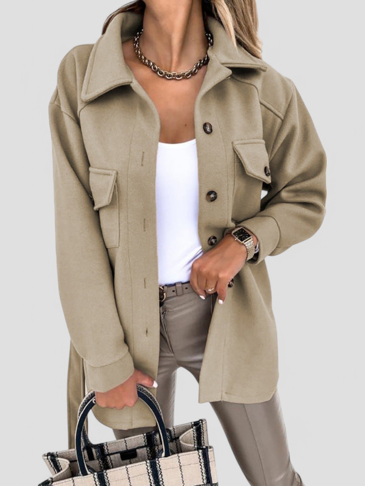 Emily - Stylish Summer Jacket with button closure