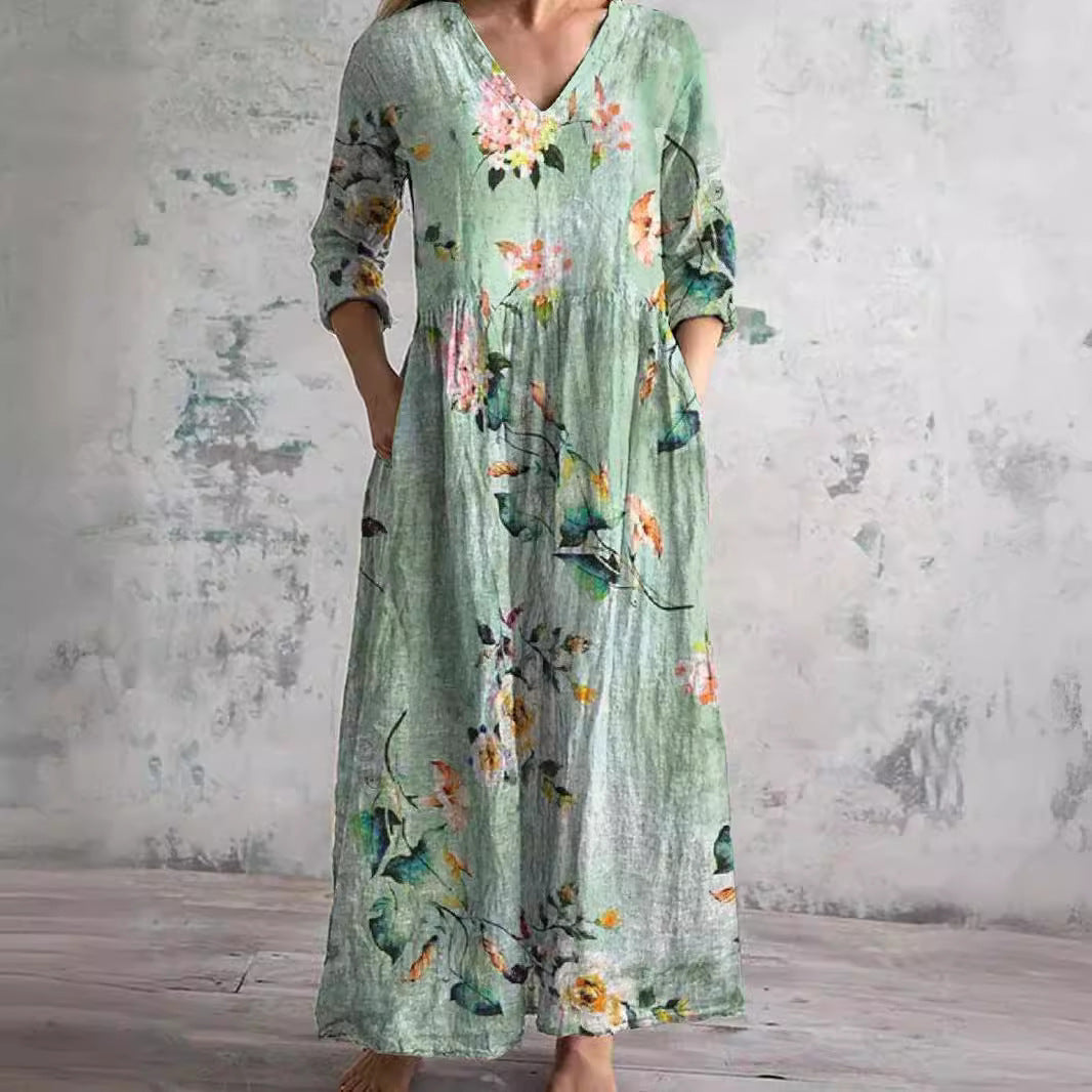 Matilda™ – Vintage Floral Maxi Dress