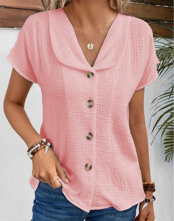 Jane - Cotton Linen Blouse for Effortless Elegance