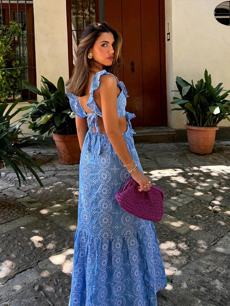 Sophie™ - Chic Ruffled Maxi Dress