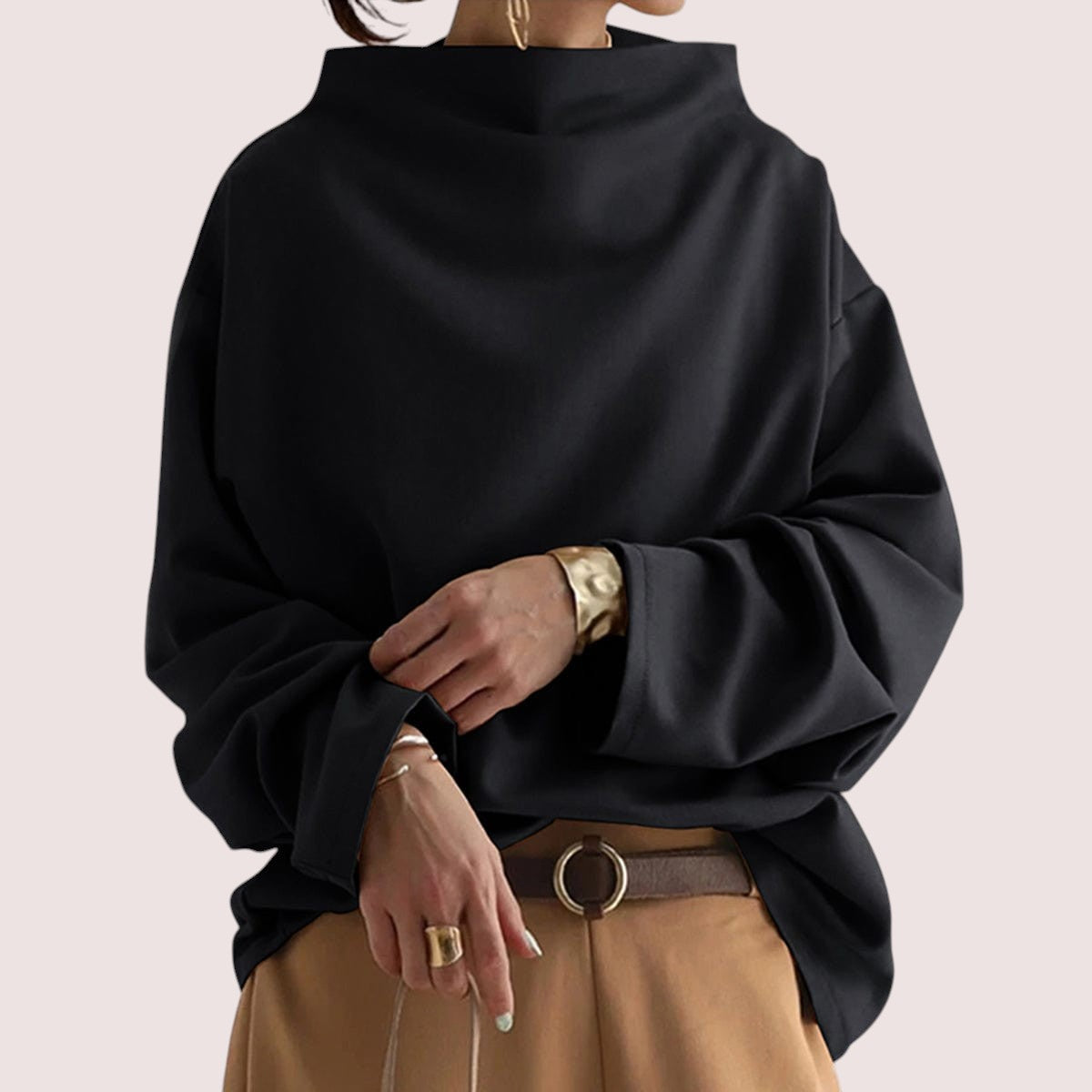 By Celena™ | Chic Sweater With High Collar