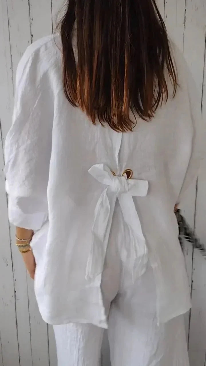 Darcie – Stylish Tie-Back Casual Top