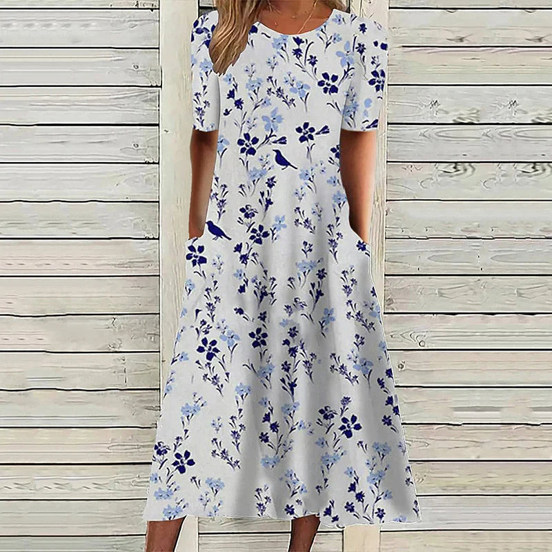 Emilia™ – Floral Dress With Tummy Coverage