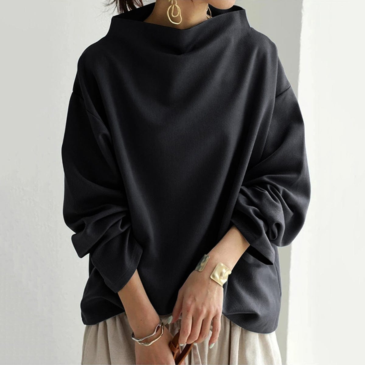 By Celena™ | Chic Sweater With High Collar