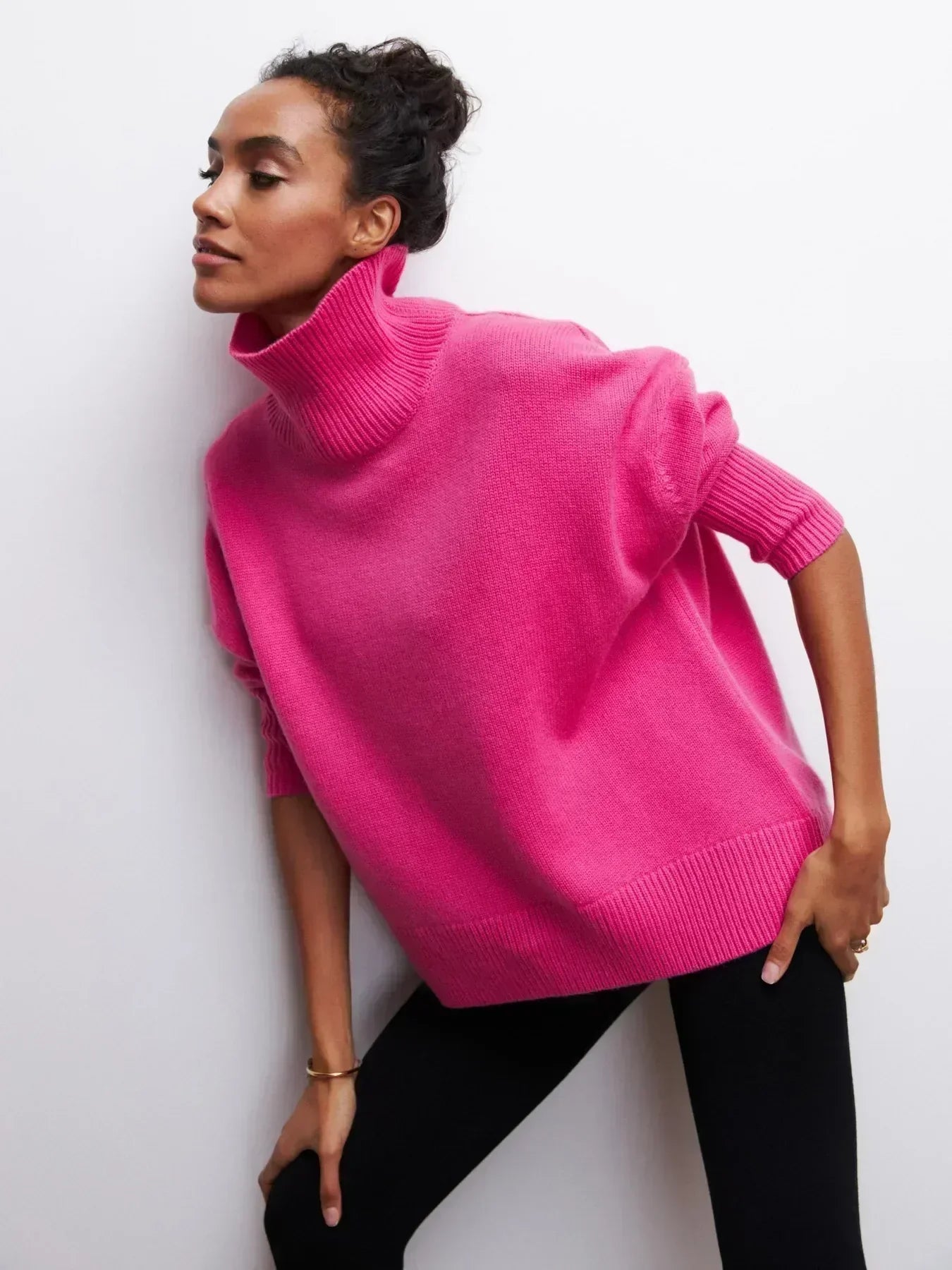 Eden - Elegant Oversized Turtleneck Knit Sweater