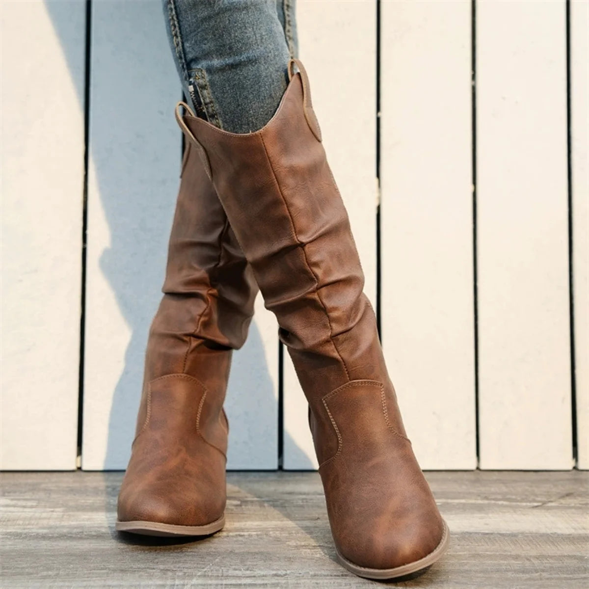 Dawn - Western Leather Boots