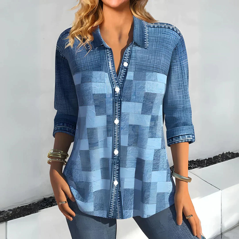 Alyssa™ - Stylish and Airy Plaid Top