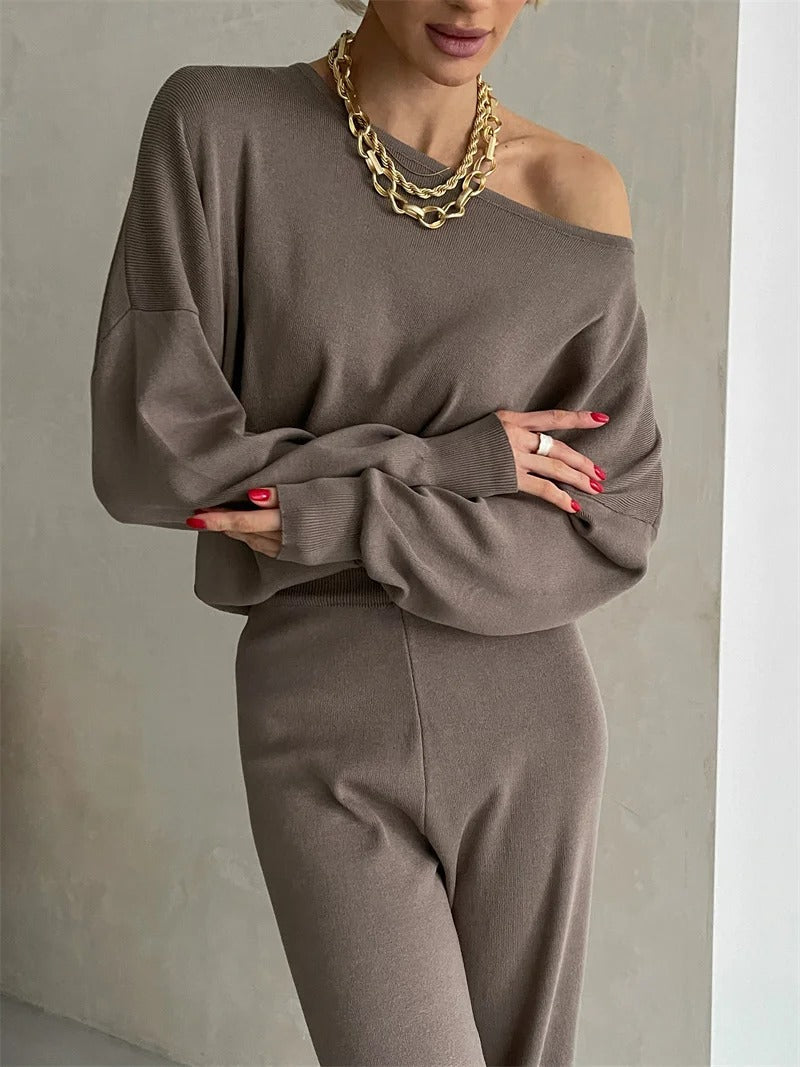 Sophie™ - Chic Winter Knit Monochrome Set