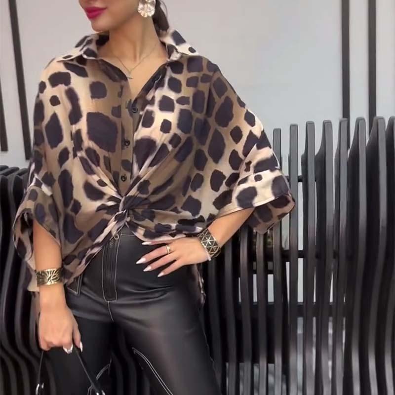 Sophia™ - Chic Leopard Print Blouse