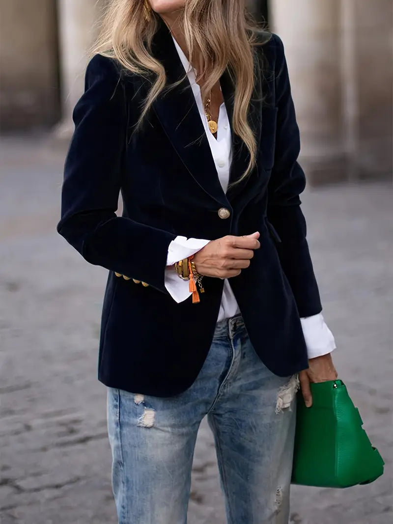 Olivia™ - Chic Velvet Blazer
