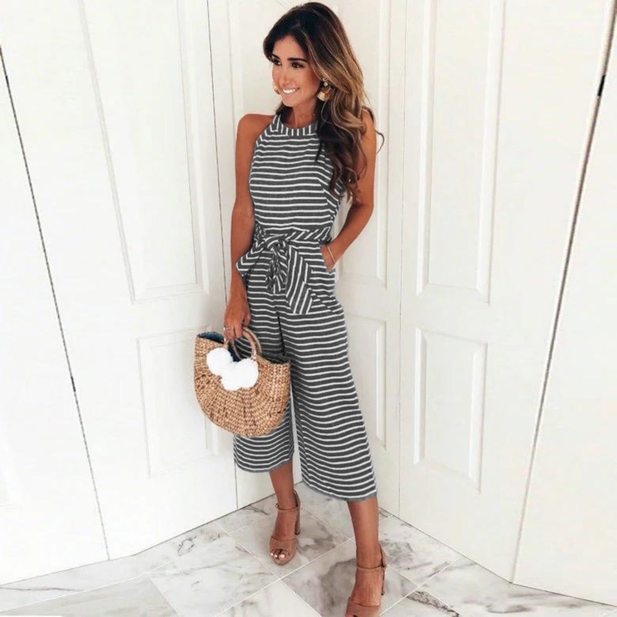 Lila™ - Cozy Striped Jumpsuit