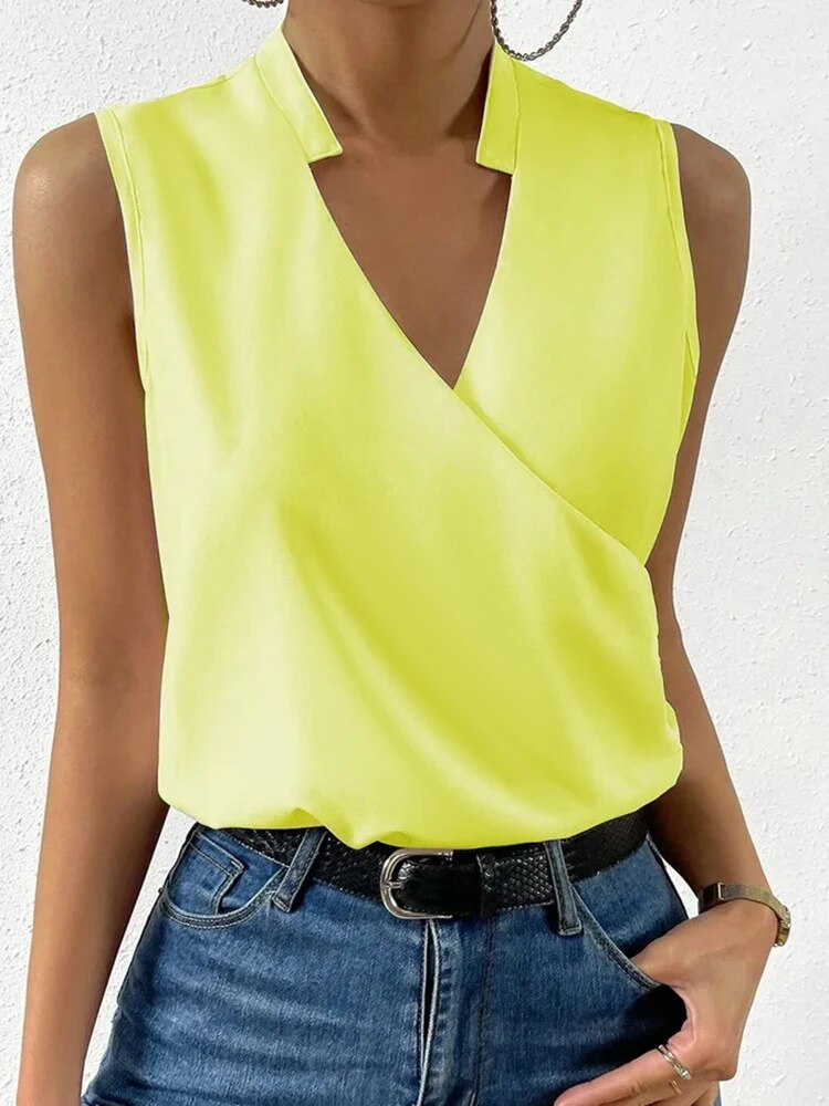 Emily - stylish V-neck blouse top