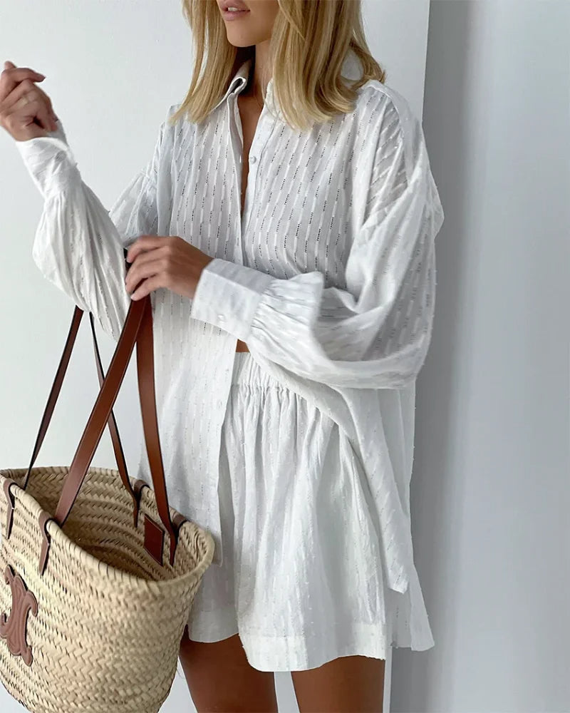 Charlotte™ - Effortlessly Stylish Breezy Shirt and Shorts Set