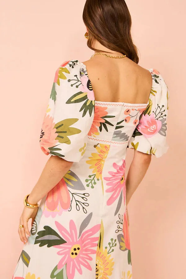 Isabella™ - Chic Colorful Floral Maxi Dress